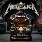 Metallica 45th Anniversary Limited Edition Whiskey Decanter - Rock Band Collectible Glass Bottle with Skull Cross Decor  Gift