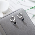PENDRA Silver Stamp Asymmetrical Earrings