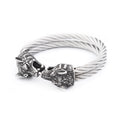 PENDRA Twin Lion Stainless Steel Animal Bracelet