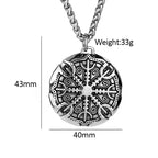 PENDRA Compassviking Stainless Steel Viking Compass Necklace