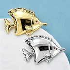 PENDRA Stainless Steel Fish Brooch