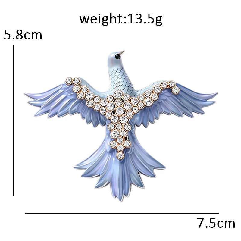 PENDRA Flying Pigeon Brooch