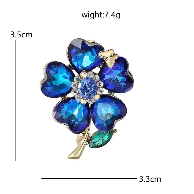 PENDRA Clovera Clover Flower Brooch