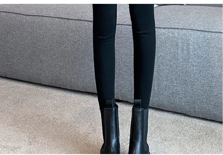 Fashion Women's Trousers 2023 Autumn New High-elastic Double-breasted Tight-fitting High-waisted Slimming Pants Women's Pants