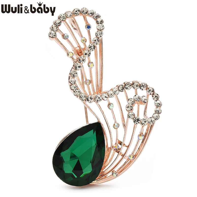 PENDRA Ripplea Water-Drop Geometric Flower Brooch