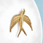 PENDRA Skyglide Classical Alloy Swallow Brooch