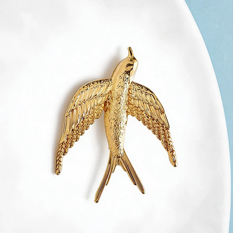PENDRA Skyglide Classical Alloy Swallow Brooch