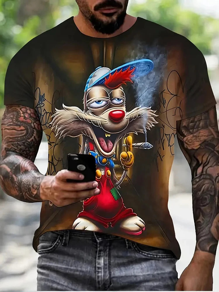 PENDRA Sports Abstract Cartoon T-Shirt