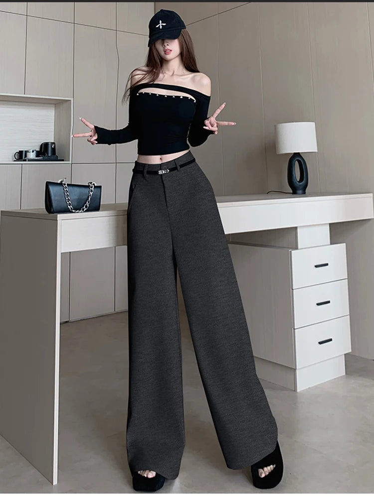 PENDRA Woolen Waisted Loose Pants