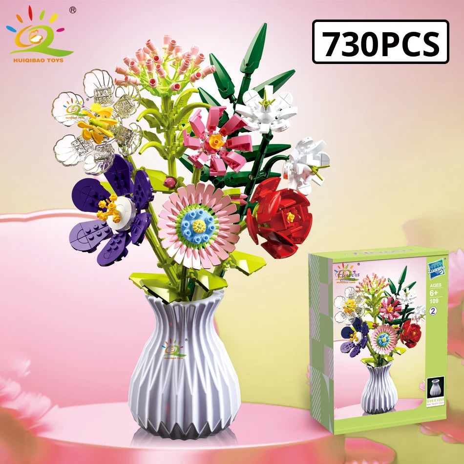 PENDRA Bouquet Plants Floral Building Set