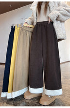 PENDRA Corduroy Splicing Lamb Pants