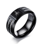 PENDRA Masonic Wire Freemasonry Steel Ring