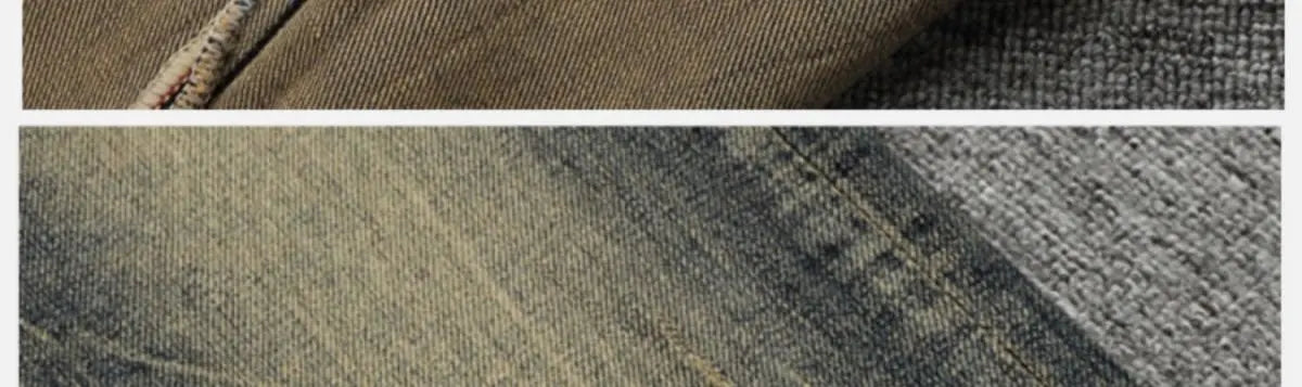 MEN FASHION Korean Style Clothes Brushed Fleece Denim Cargo Vintage Winter Straight Slim Luxury Streetwear 90s Trousers for Men