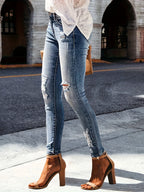 PENDRA Ripped Tight Waisted Jeans