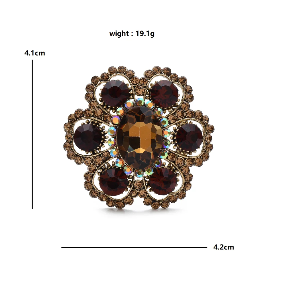 PENDRA Florielle9 Crystal Brooch