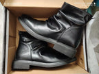PENDRA Leather Zipper Platform Boots