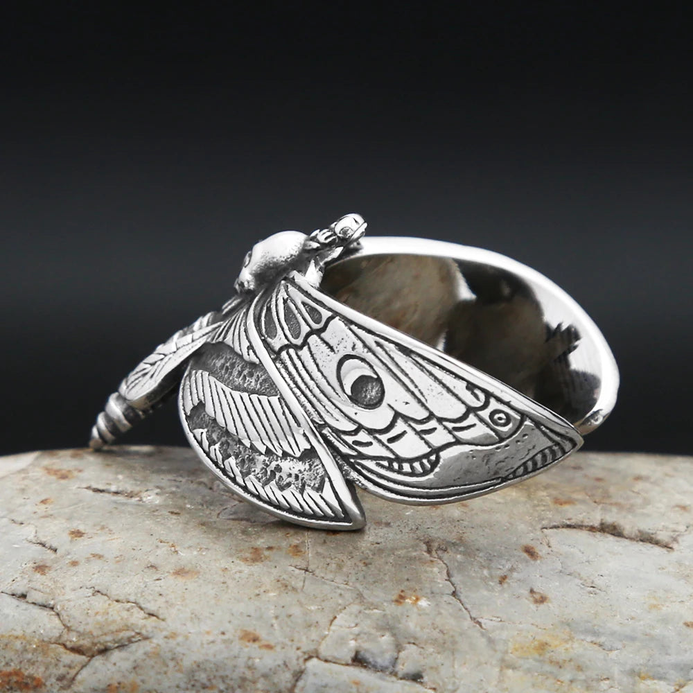 PENDRA Butterflyskull Gothic Butterfly Skull Ring