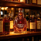 Creative Hooded Skeleton Whiskey Decanter Glass Bottle for Bar Party Liquor Collectible Ornament