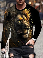 PENDRA Long Sleeve Tiger Print T-Shirt