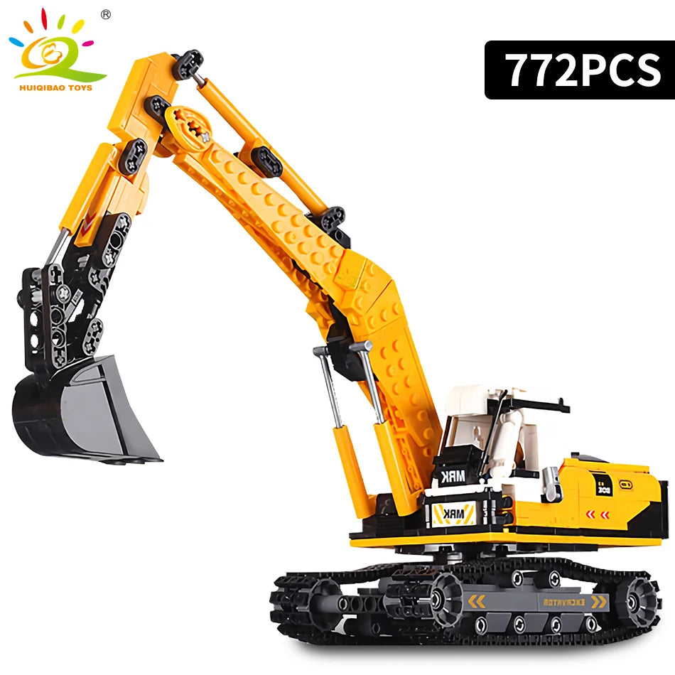 PENDRA Engineering Vehicle Excavator Building Set