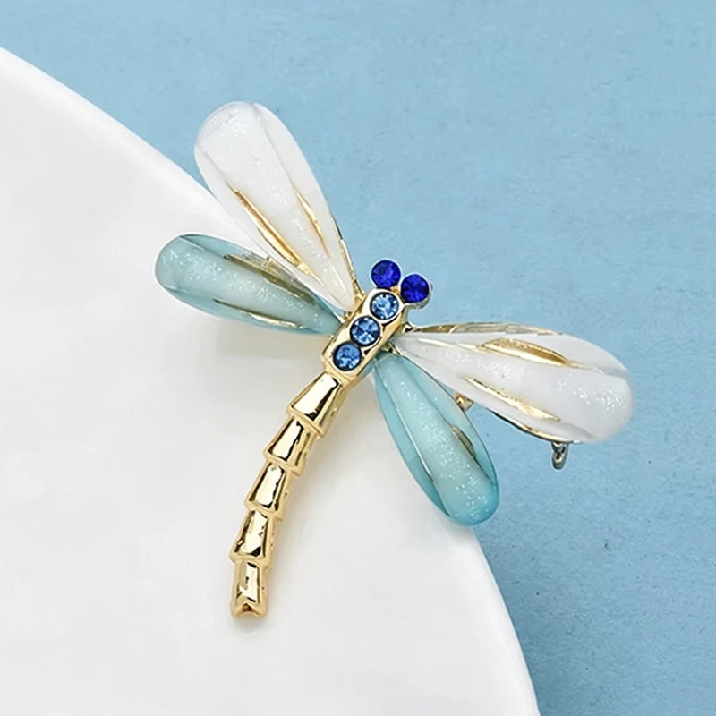 Wuli&baby Classical Dragonfly Brooches For Women Unisex 2-color Lovely Insects Party Casual Brooch Pins Gifts
