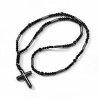PENDRA Cross Beaded Rosary Rosary Necklace