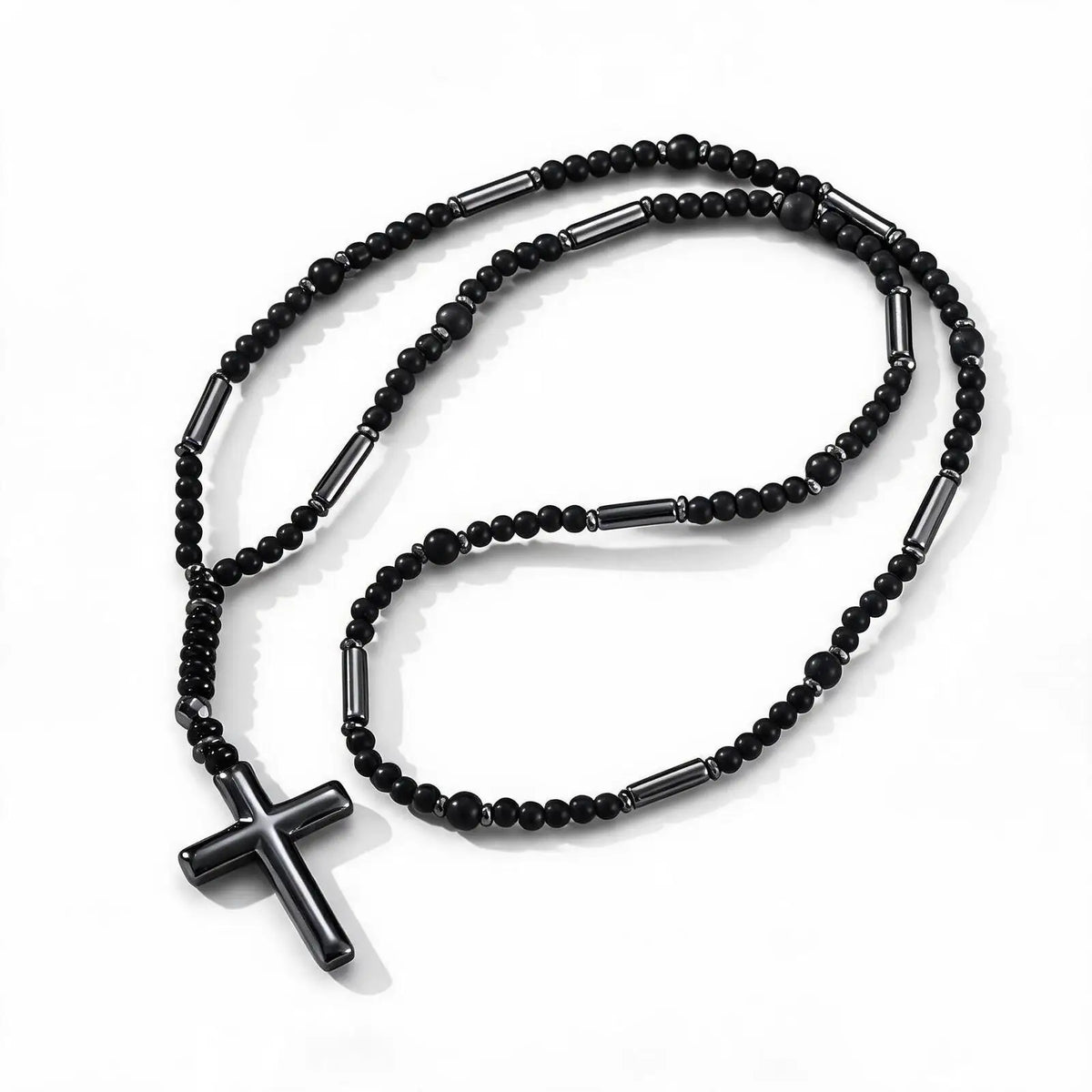 PENDRA Cross Beaded Rosary Rosary Necklace