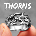 PENDRA Jesus Thorns Crown Steel Ring