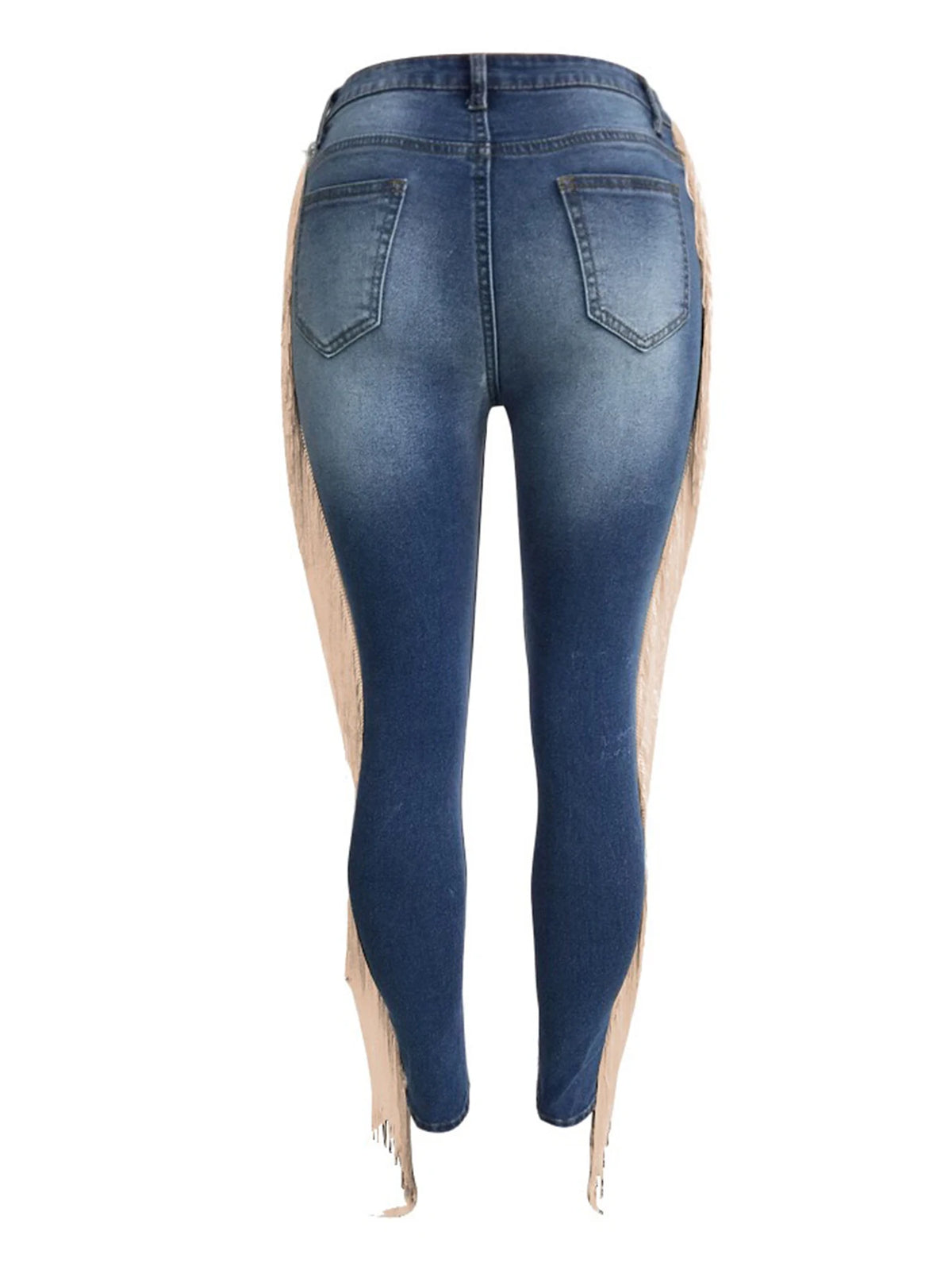 2026 New Women's High Waist Elastic Hole Slim Jeans, Wool Tassel Washed Distressed Jeans, Y2K Style, Hip Lift Design