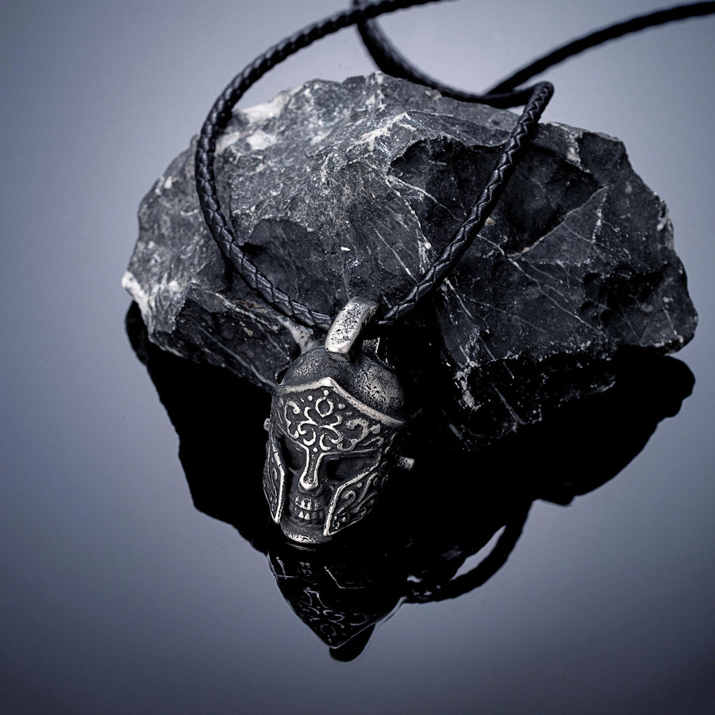PENDRA Warrior Helmet Vintage Necklace