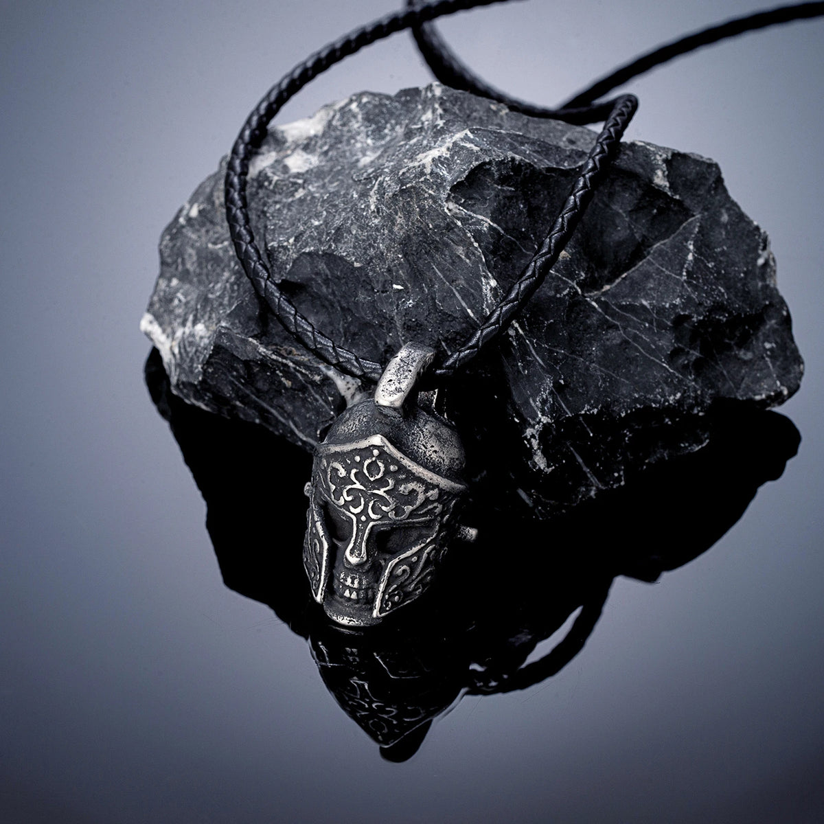 PENDRA Warrior Helmet Vintage Necklace