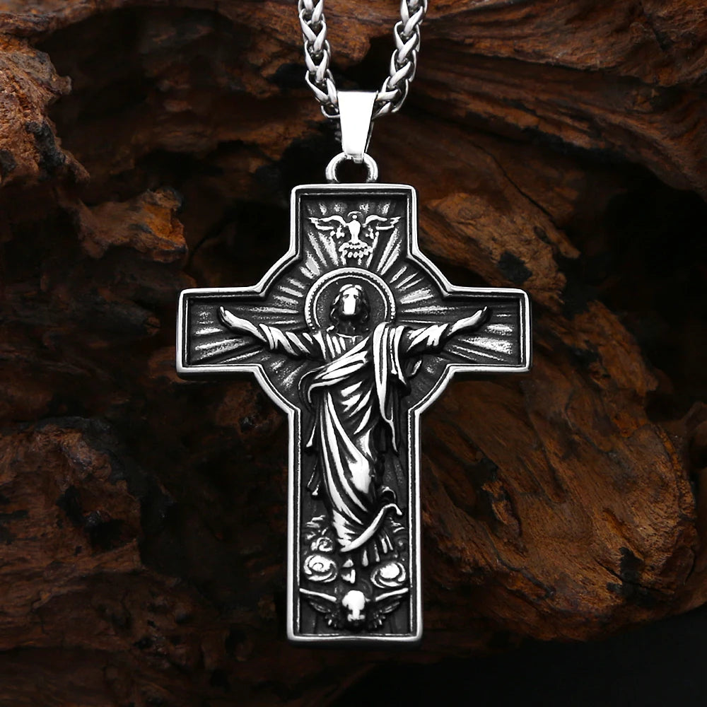 PENDRA Jesuscross 316L Stainless Steel Cross Pendant