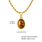 PENDRA Oval Stone Pendant Necklace