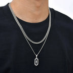 PENDRA Enamel Black Pendant Necklace