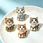 PENDRA Sitting Kitty Rhinestone Brooch