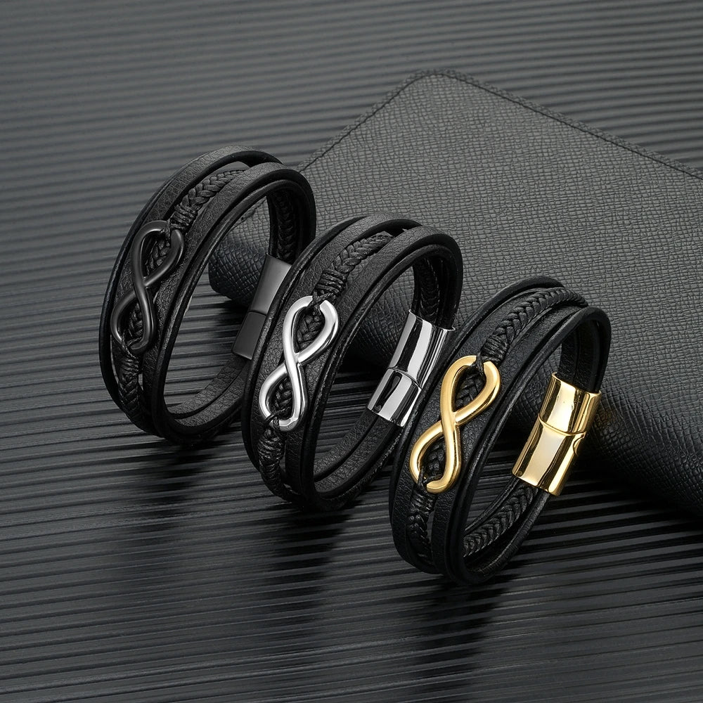 PENDRA Infinity Classic Leather Bracelet