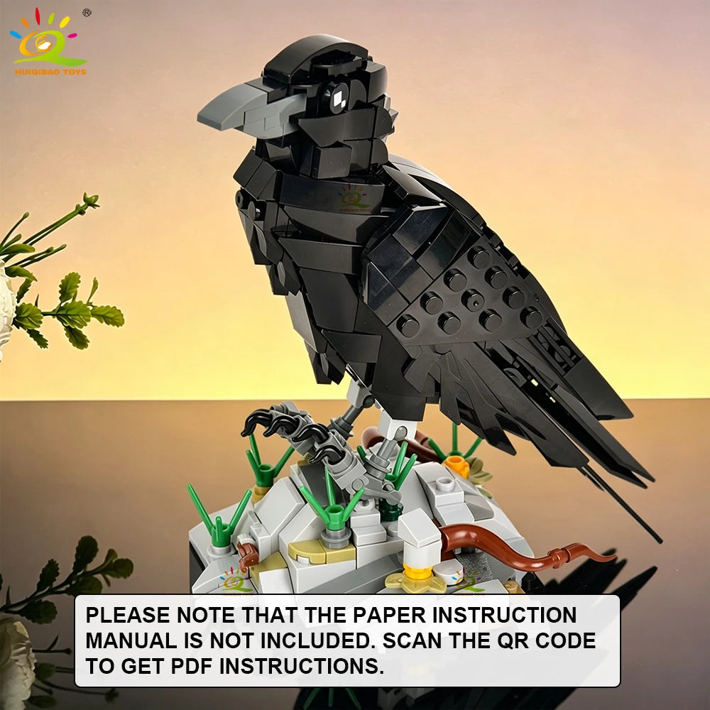 PENDRA Crow Bird Black Building Set