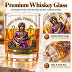 Purple Rain Inspired Whiskey Glass Collectible Drinkware Music Fan Gift Decorative Glass Tumbler