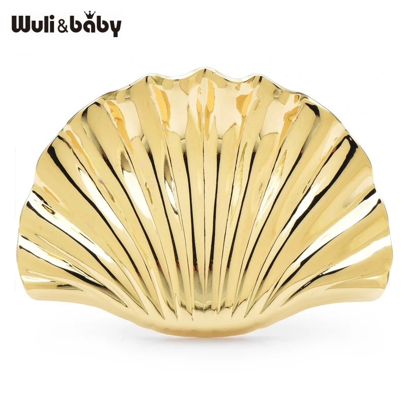 PENDRA Silver Shell Stainless Steel Brooch