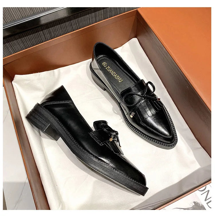 PENDRA Leather Platform British Small Shoes