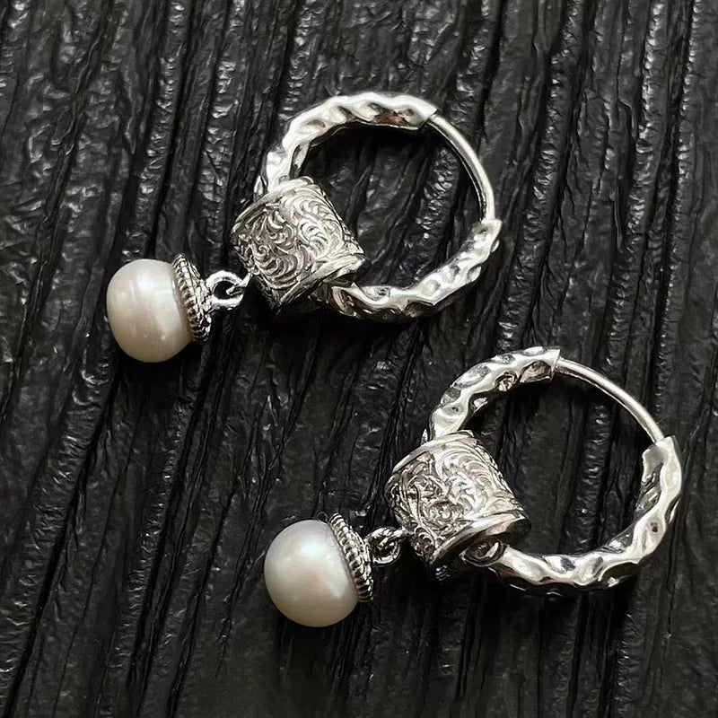 PENDRA Liquid Lava Sterling Silver Earrings