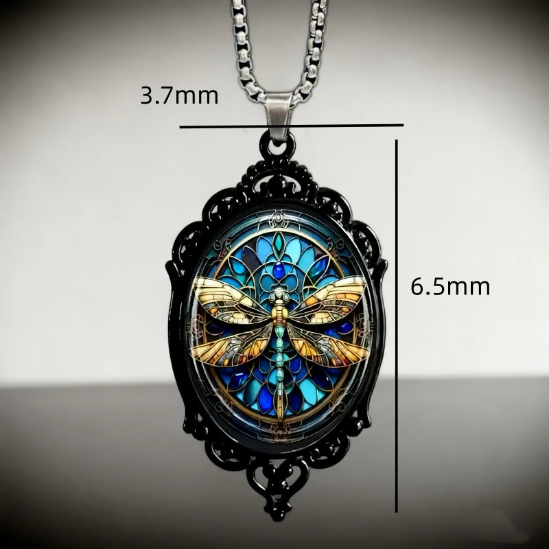 PENDRA Dragonfly Vintage Yellow Dragonfly Pendant