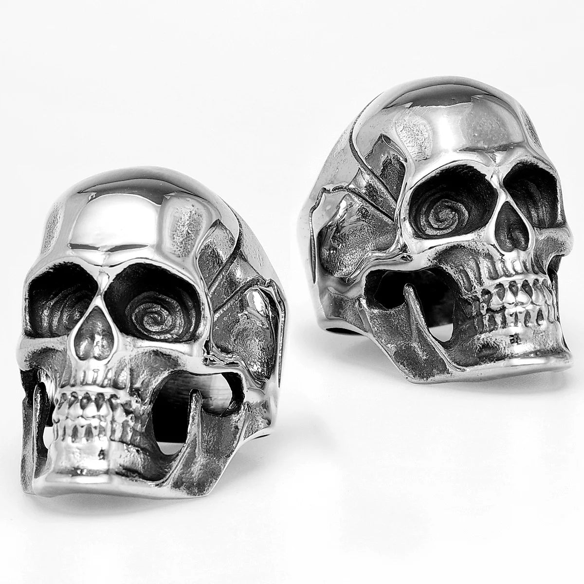 Gothic Punk Skull Stainless Steel Mens Rings Retro Trendy Domineering for Male Boyfriend Biker Jewelry Creativity Gift Wholesale