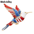 PENDRA American Flag Eagle Bird Brooch
