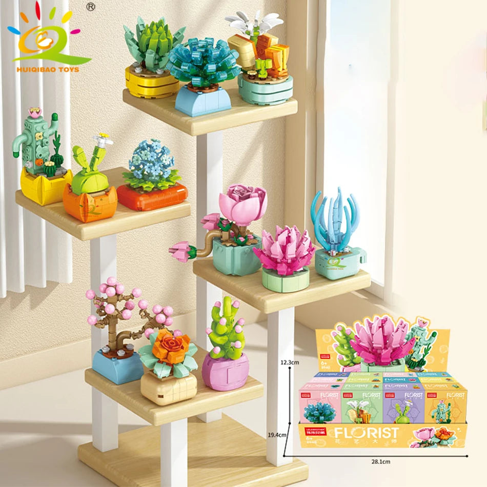 PENDRA Succulent Potted Floral Building Set