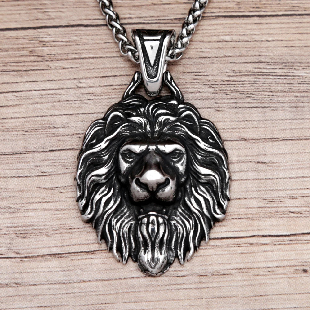 PENDRA Lioncrest Stainless Steel Lion Pendant
