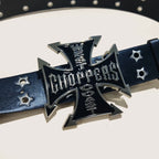 PENDRA Rheaaya Leather Cross Buckle Cross Korean Belt