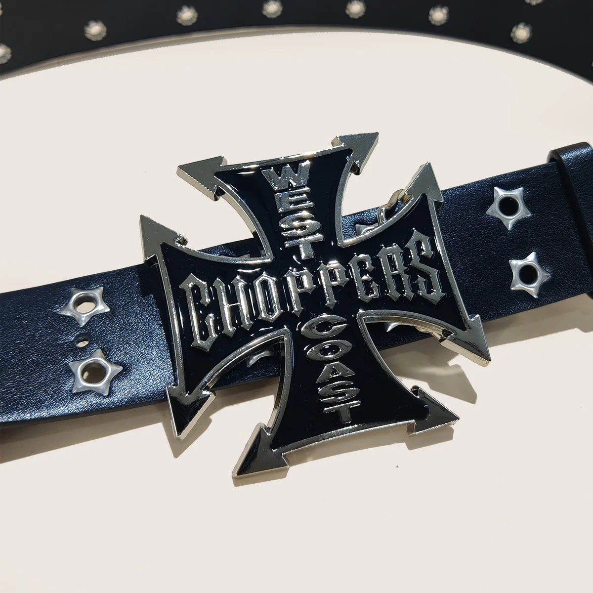 PENDRA Rheaaya Leather Cross Buckle Cross Korean Belt