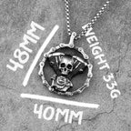 PENDRA Steampunk Locomotive Engine Steel Necklace