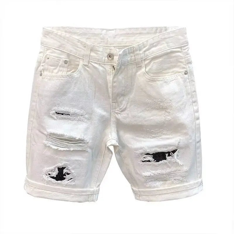 PENDRA Cat Beard Ripped Shorts